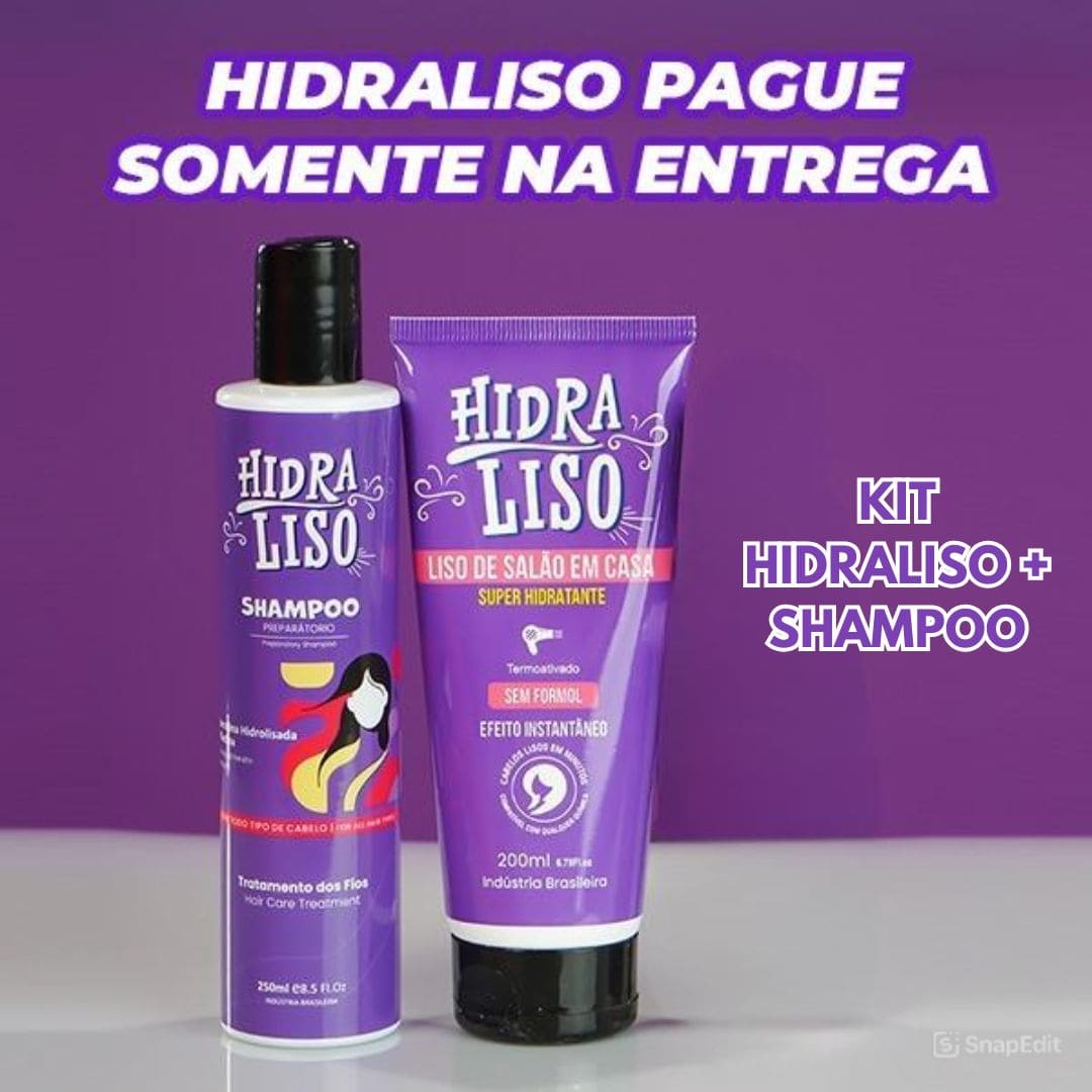 KIT HIDRALISO + SHAMPOO - Progressiva De Chuveiro Sem Formol